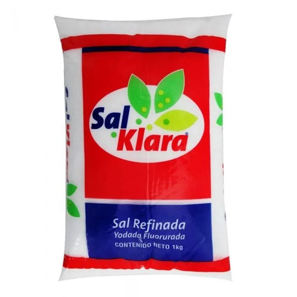 Sal Klara 1 kg Sal Yodada Fluorurada Natural