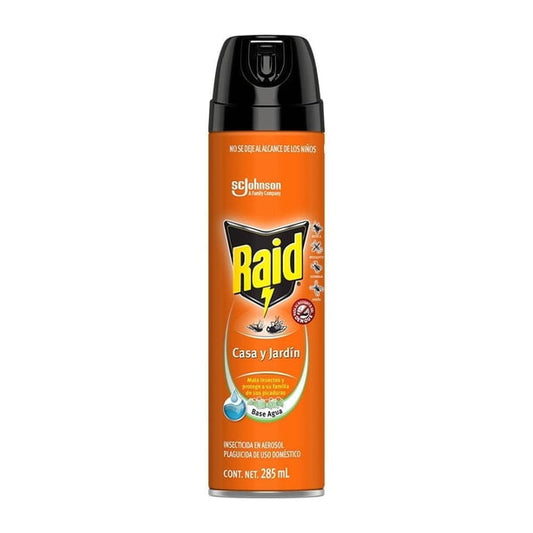 Raid 285 ml Casa Jardin Base Agua Insecticida