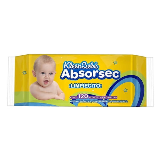 Toallitas Humedas 120 Pz Absorsec Kleenbebe