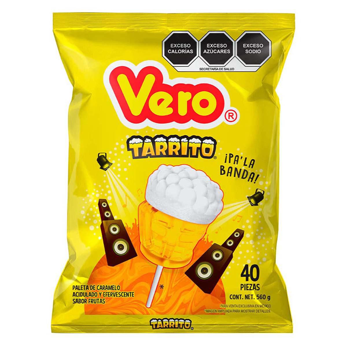 Tarrito Bolsa De Paletas Vero 40 Pz