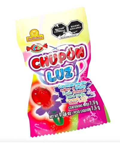 Chupon Luz 7.5 G Caramelo Macizo