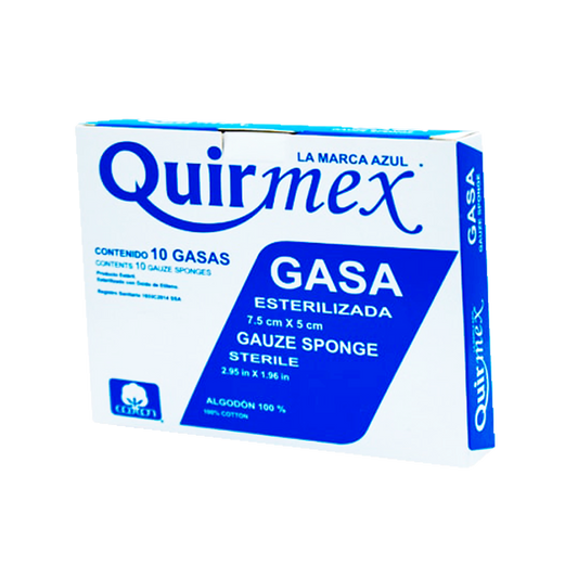 Gasa Quirmex 7.5 X 5 Cm