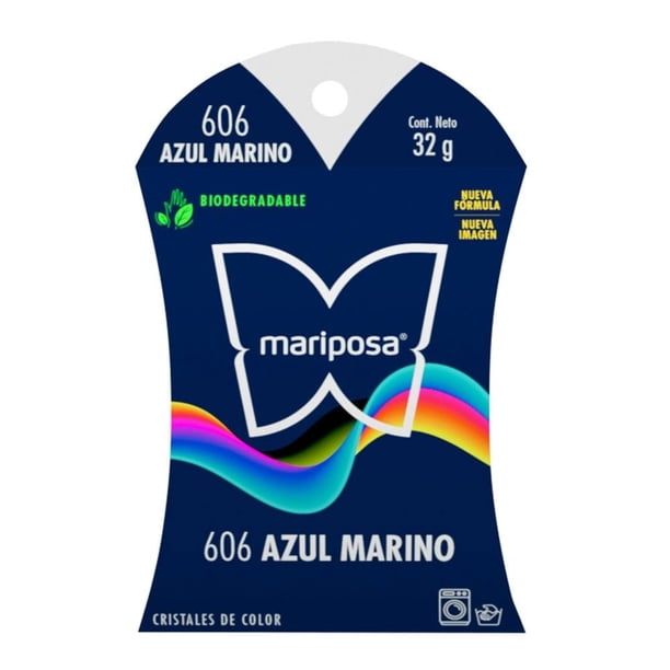 Mariposa 606 Azul Marino 32 g Pastilla Colorante para Moda