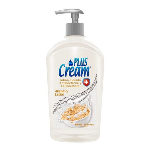 Plus Cream Avena & Leche 500 ml Jabón de Manos