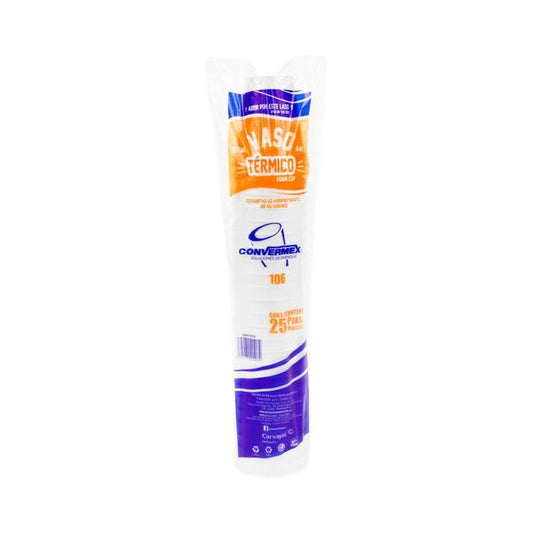 Vaso De Termico Convermex  10 Oz 25 Pz
