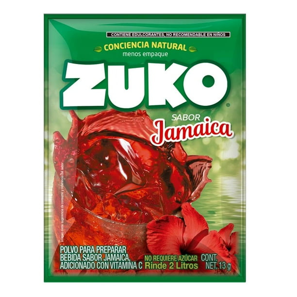 Zuko De  Jamaica Rinde 2 L 13 G Polvo Para Preparar Bebida