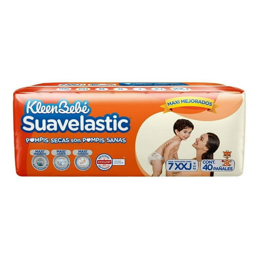 Pañales Suavelastic Septima Etapa Xxj 40 pzas Extraaa Jumbo Kleenbebe Suavelastic