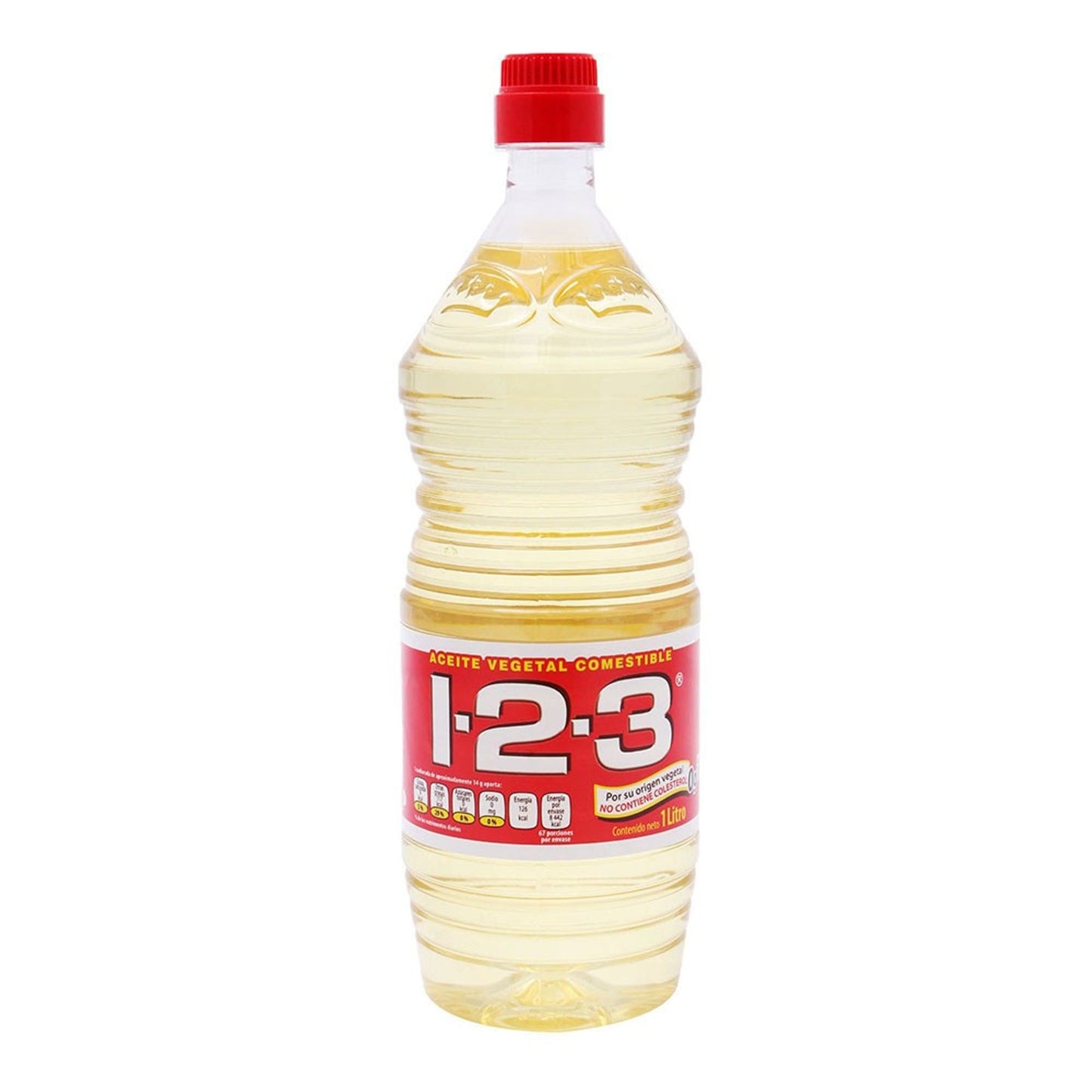1-2-3 1 L  Aceite Vegetal Comestible Sin Colesterol