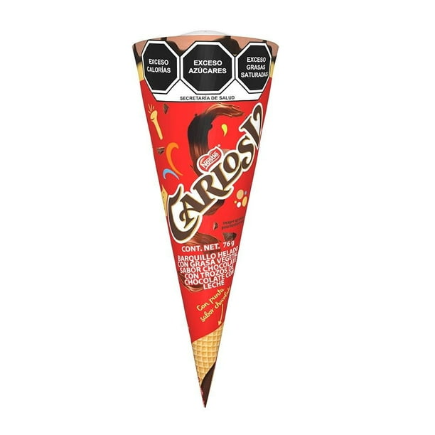 Carlos V Con Trozos De Chocolate  76 G Nestle Helado Barquillo