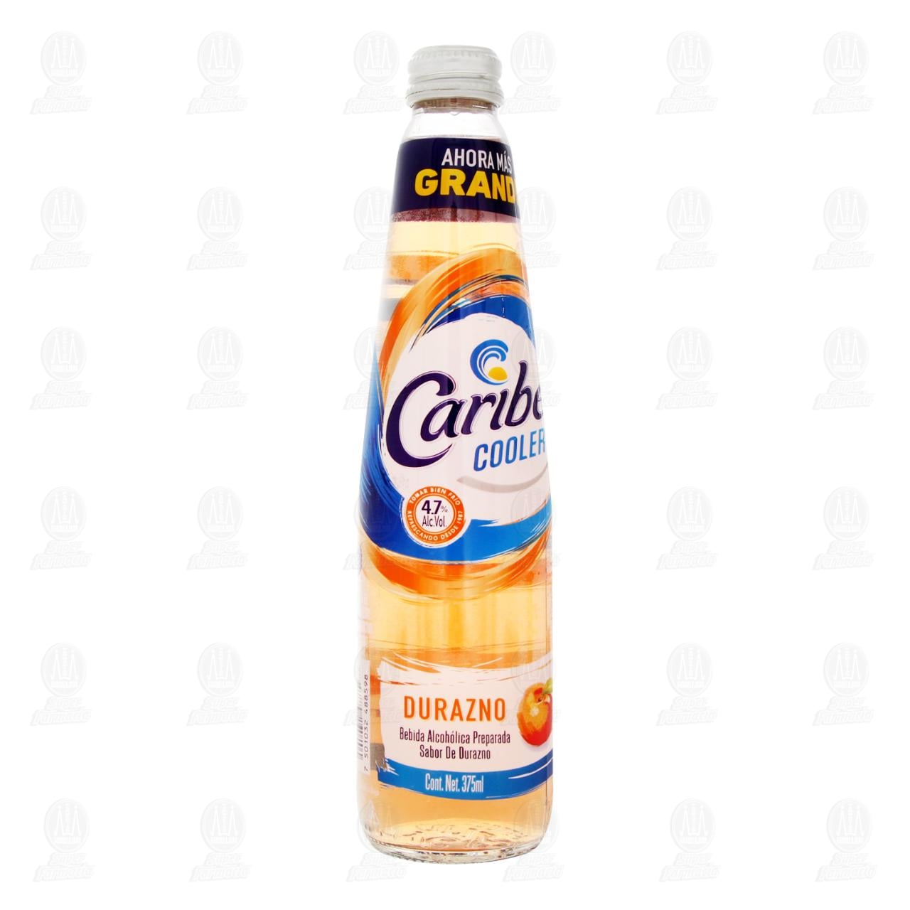 Caribe Cooler Durazno  375 Ml Bebida Alcoholica  Botella 4.7 % Alc. Vol.