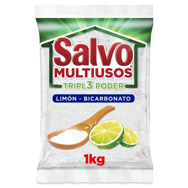 Detergente Salvo Multiusos 1 kg Tripl3 Poder-Limón para Ropa en Polvo