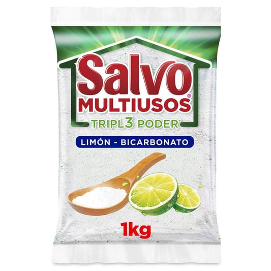 Detergente Salvo Multiusos 1 kg Tripl3 Poder-Limón para Ropa en Polvo
