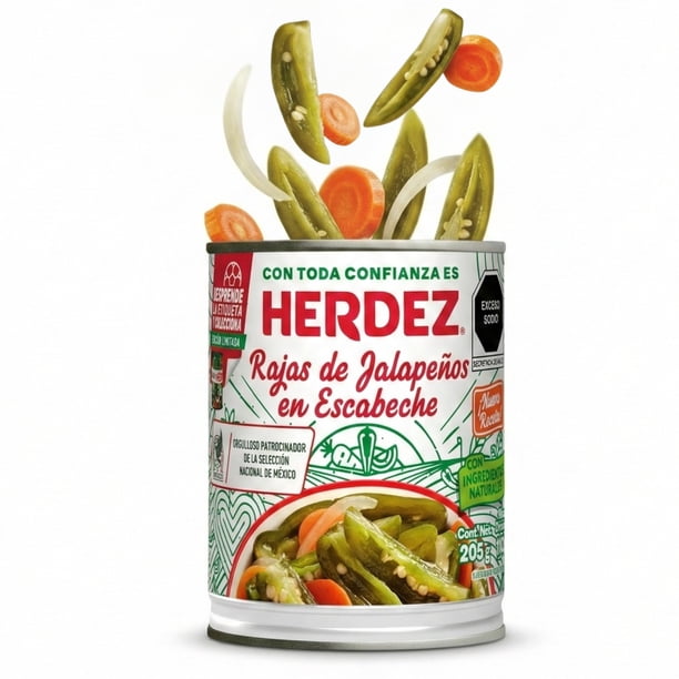 Rajas de Jalapeños en Escabeche 205 g Herdez